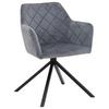 Stuhl Patti Hellgrau, Sitzfl. 360° drehbar - Hellgrau/Schwarz, KONVENTIONELL, Textil/Metall (58/81/54cm)