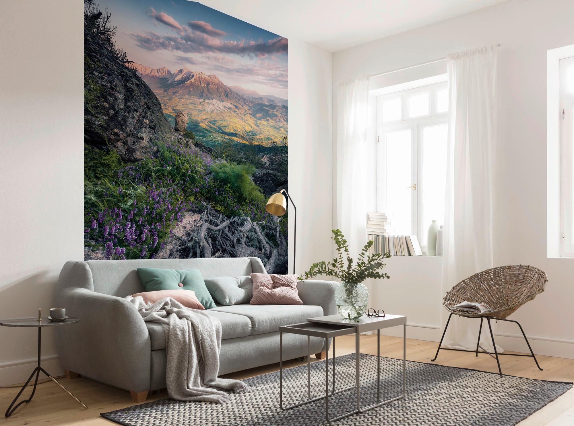 Fototapete Flowering Tales - Multicolor, Trend, Textil (200/280cm)