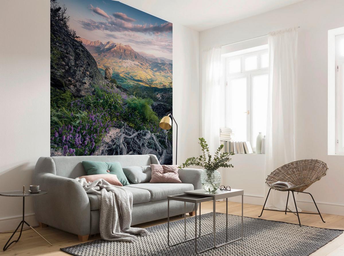 Fototapete Flowering Tales - Multicolor, Trend, Textil (200/280cm)