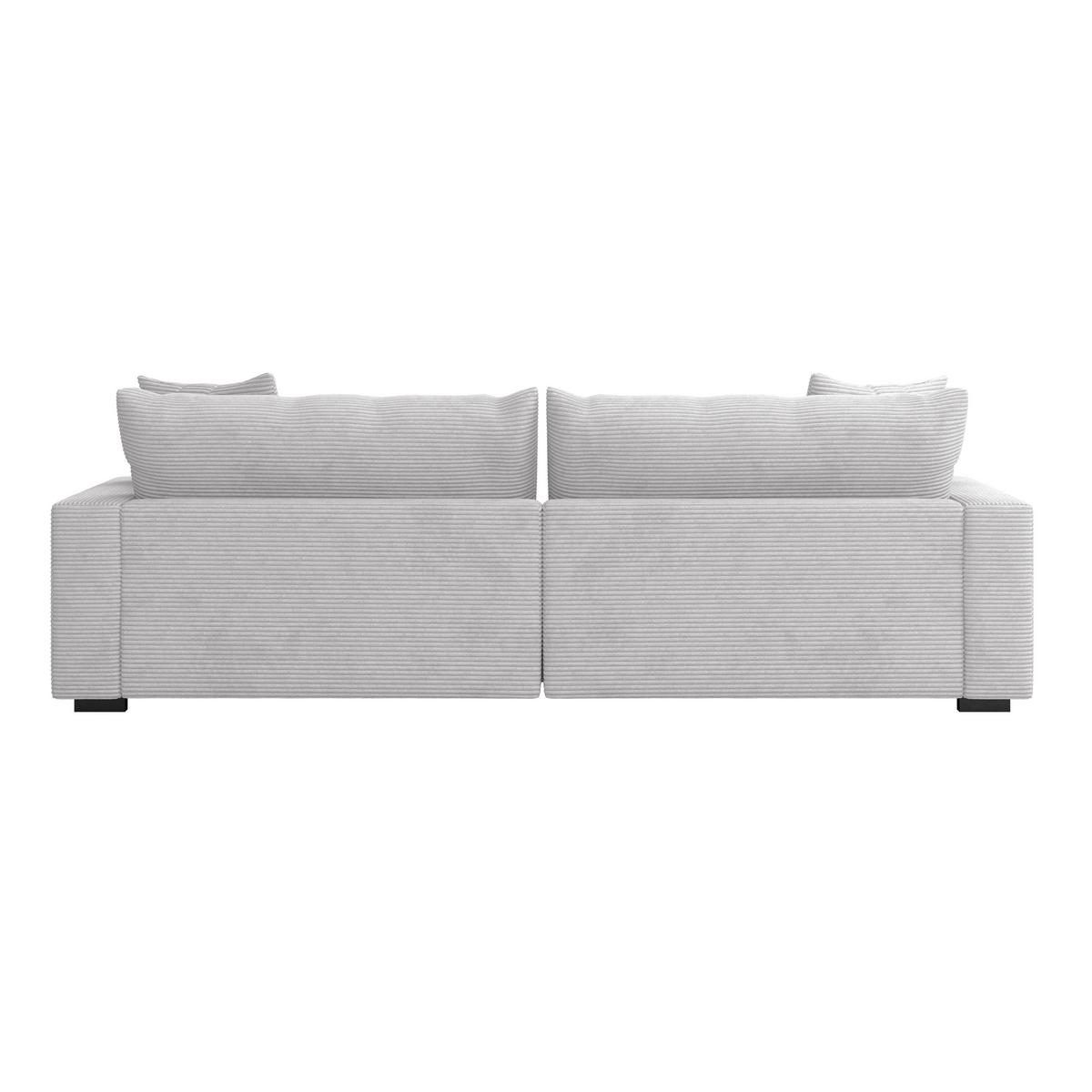 Big Sofa Pelle Mit Kissen B: 261 Cm Hellgrau - Wengefarben/Hellgrau, Trend, Textil (261/124cm) - Luca Bessoni