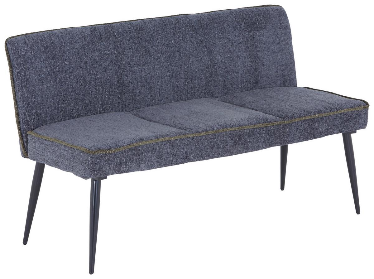 Sitzbank Cory - Hellgrau/Schwarz, MODERN, Textil/Metall (140/83/62cm) - MID.YOU