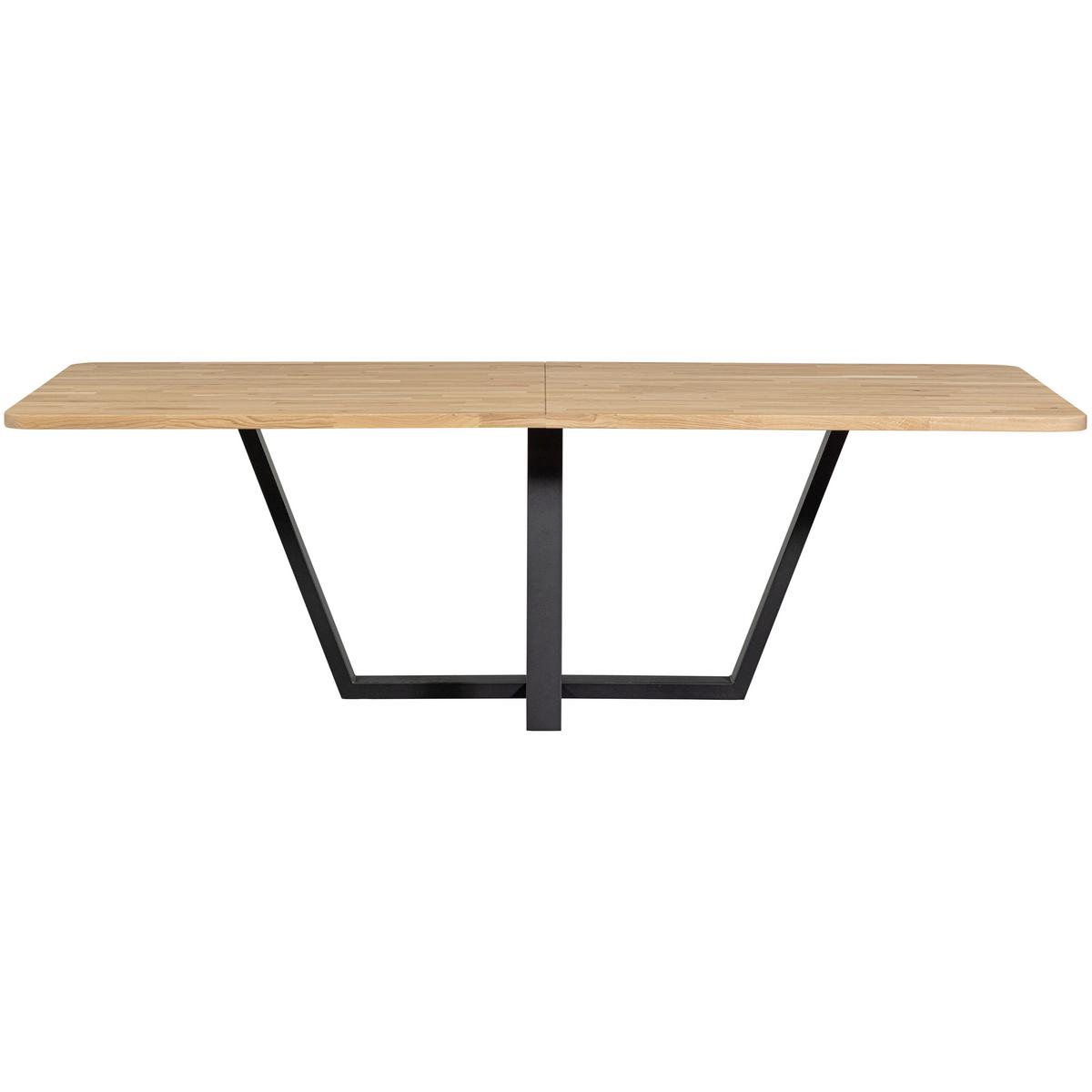 Esstisch Tablo Naturfarben/Schwarz L: 240cm - Schwarz/Naturfarben, MODERN, Holz/Metall (240/100/77cm) - Livetastic