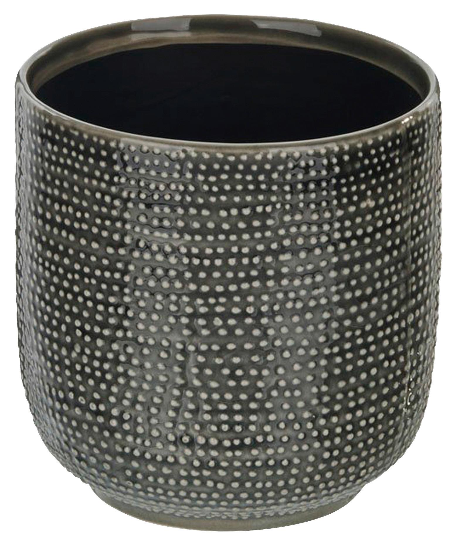 Obal na květináč MOOD - šedá, keramika (12,5/13cm) - Mömax