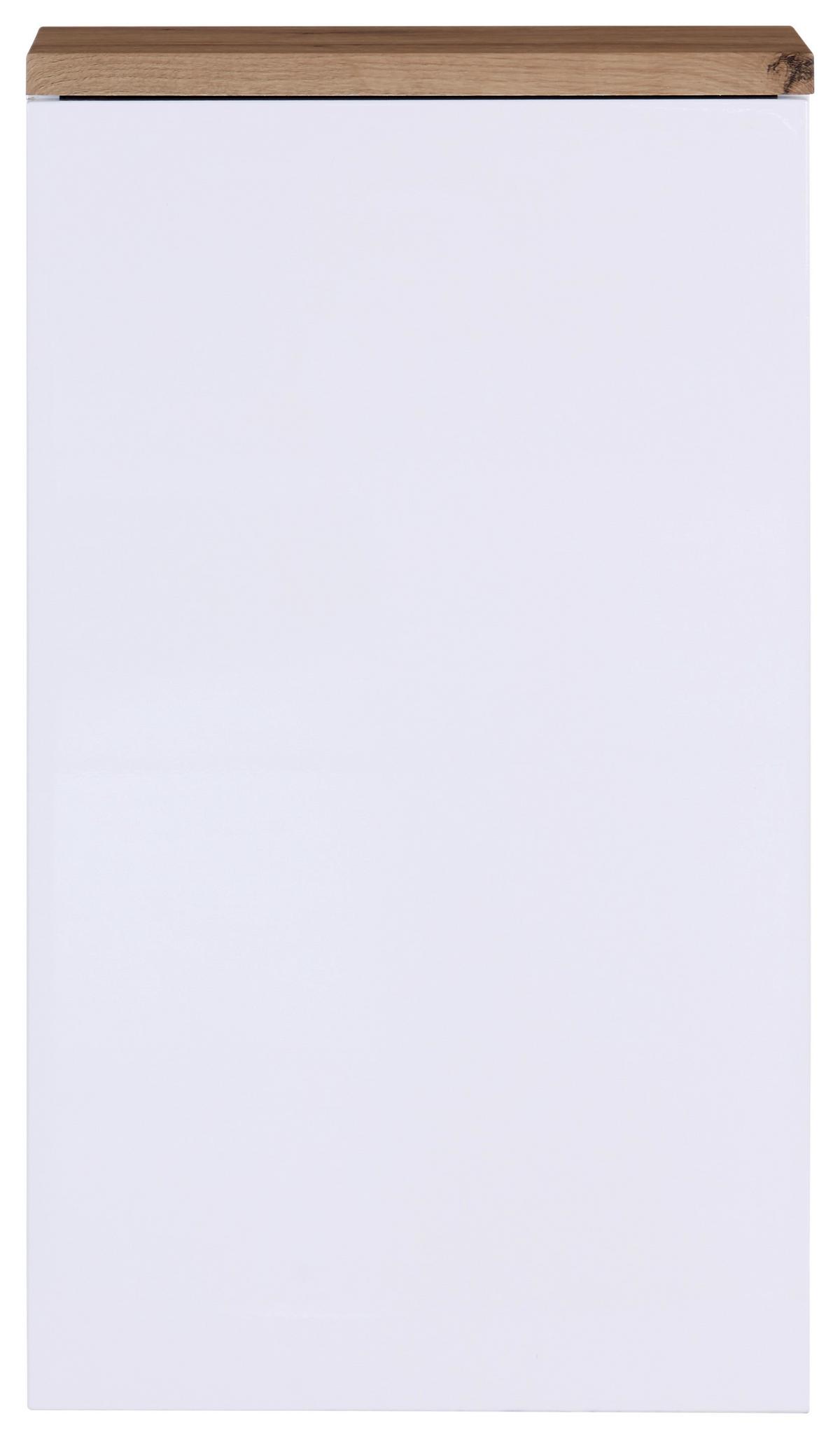 Hängeschrank Grifflos Marbella B: 40 Cm Weiß/eiche Dekor - Weiß, MODERN, Holzwerkstoff (40/70/20cm)
