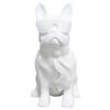 Skulptur Bulldog Weiß, 27x37 Cm - Weiß, Trend, Naturmaterialien/Stein (27/37/19cm) - Kayoom