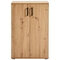 SKRINKA NA TOPÁNKY BOBBY II - čierna/farba duba, Modern, kompozitné drevo/plast (70/106/34cm) - Mömax