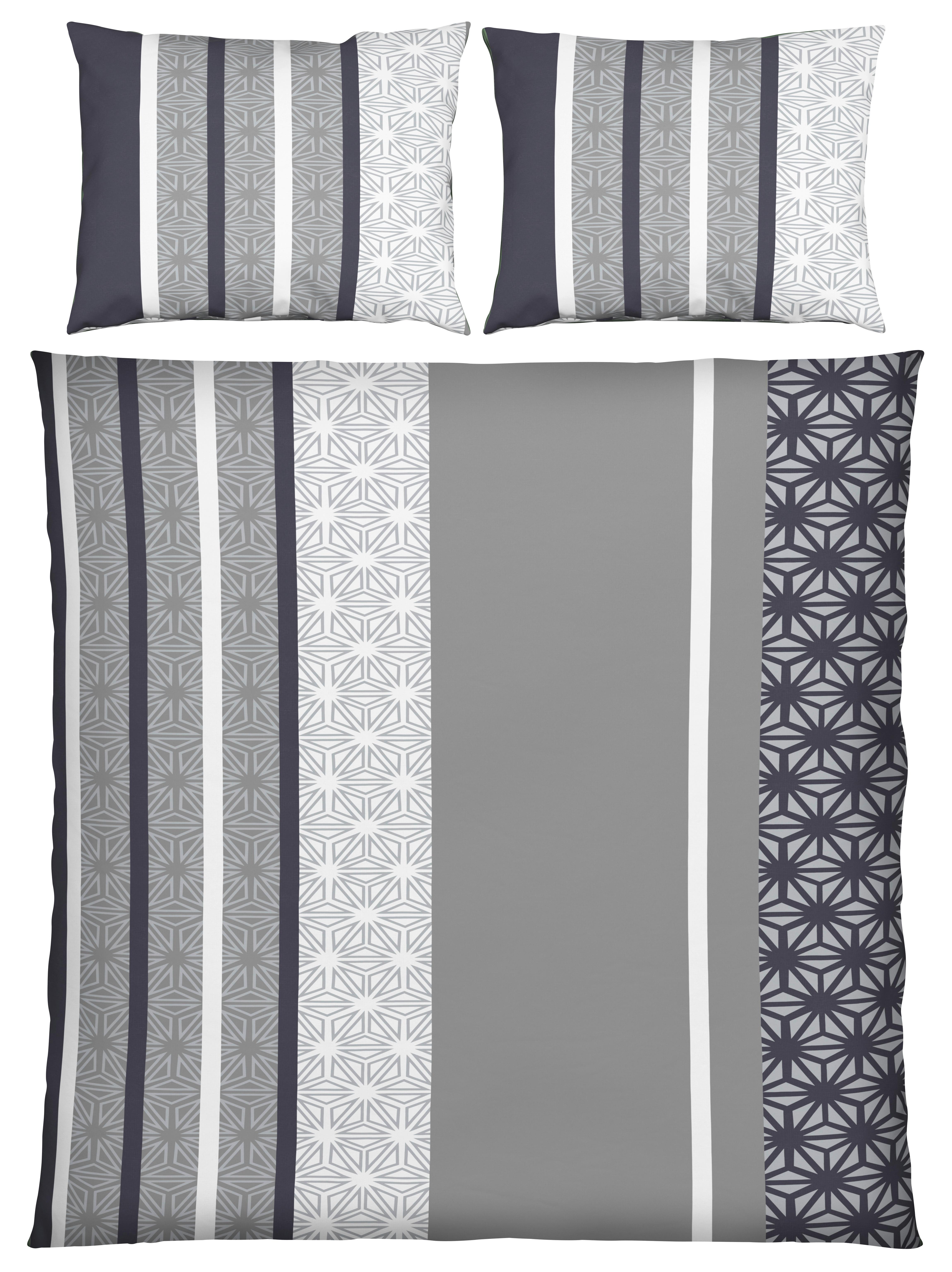 Povlečení Sara, 2x70/90 200/220cm - šedá, textil (200/220cm) - Based