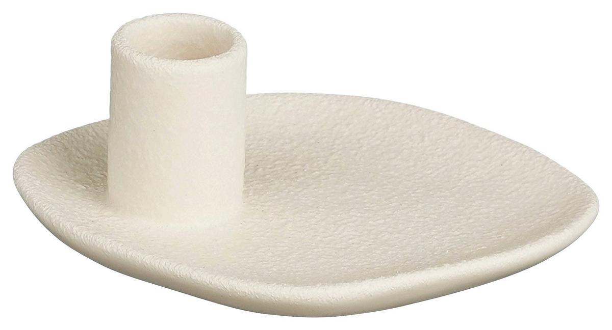 STOJAN NA SVIEČKU JAMES - čierna/biela, Modern, keramika (13/4/10cm) - Modern Living