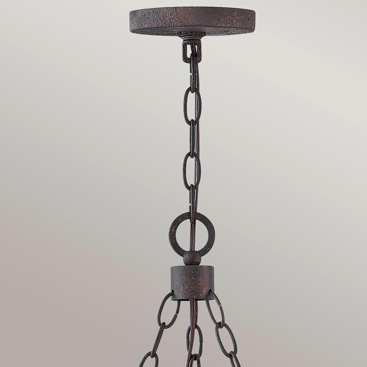 Csillár Hk-Sawyer6-Sq - fekete/vad tölgy, Konventionell, üveg/fém (59,1/61cm) - Elstead Lighting