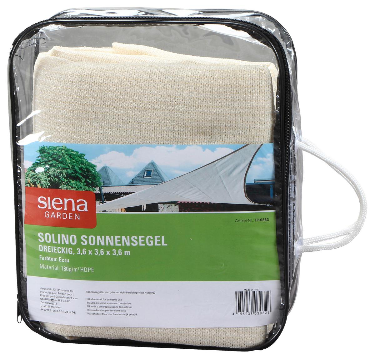 Sonnensegel H16883 - Ecru, MODERN, Textil/Metall (360/360/360cm) - Siena Garden