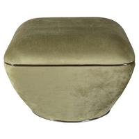 Hocker Contessa Graphitfarben/Grün D: 60 cm - Graphitfarben/Grün, Design, Textil (60/42,5cm) - Kayoom