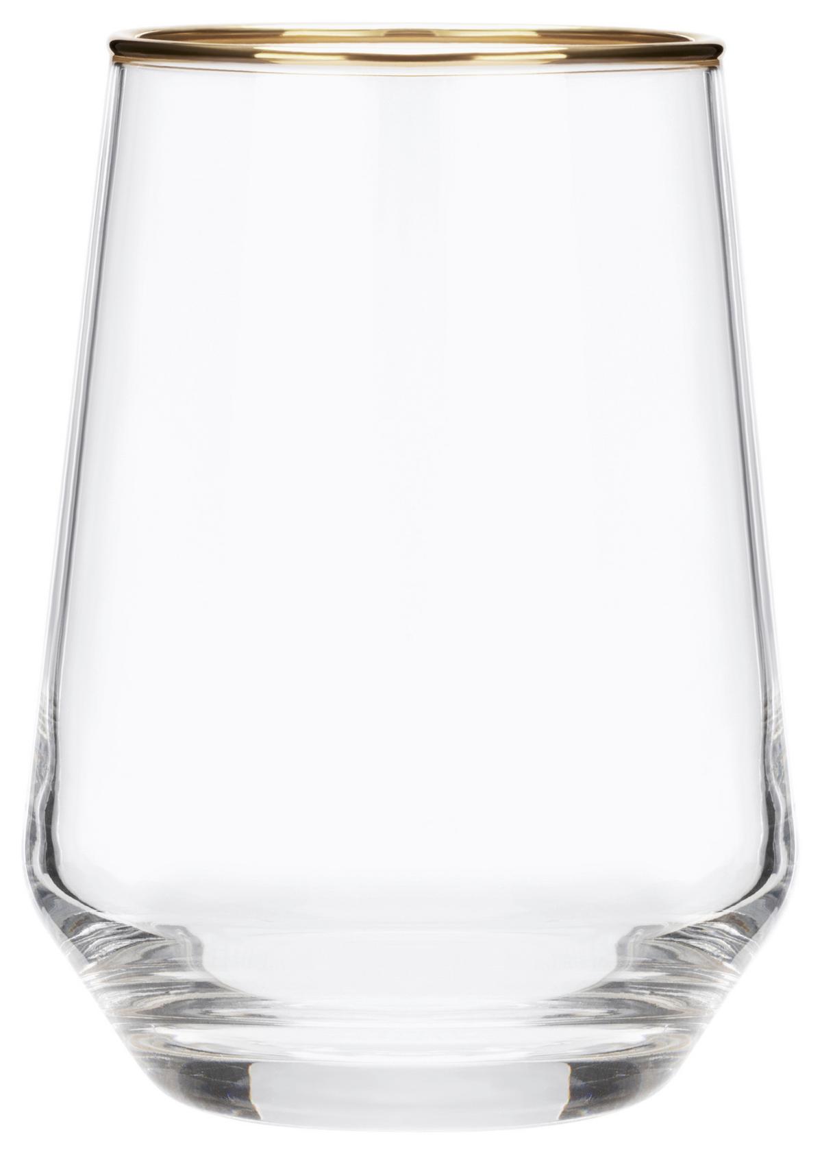Pohár Szett Winona 3 Db - aranyszínű/átlátszó, Basics, üveg (6.6/11.5cm) - Luca Bessoni