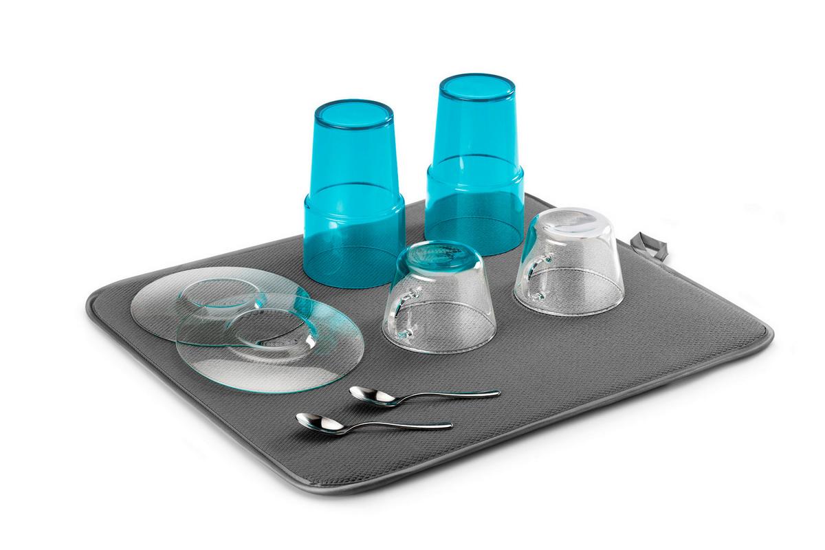 Edényszárító Alátét Softex - szürke, textil (45/40cm)