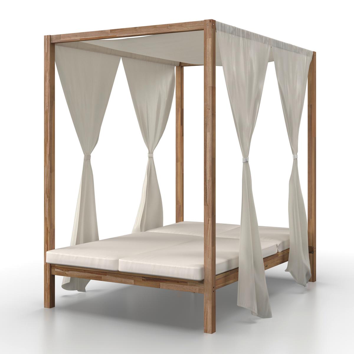 ZÁHRADNÁ POHOVKA NICOLA - krémová, Modern, drevo/textil (135,5/194,5/190cm) - Bessagi Garden