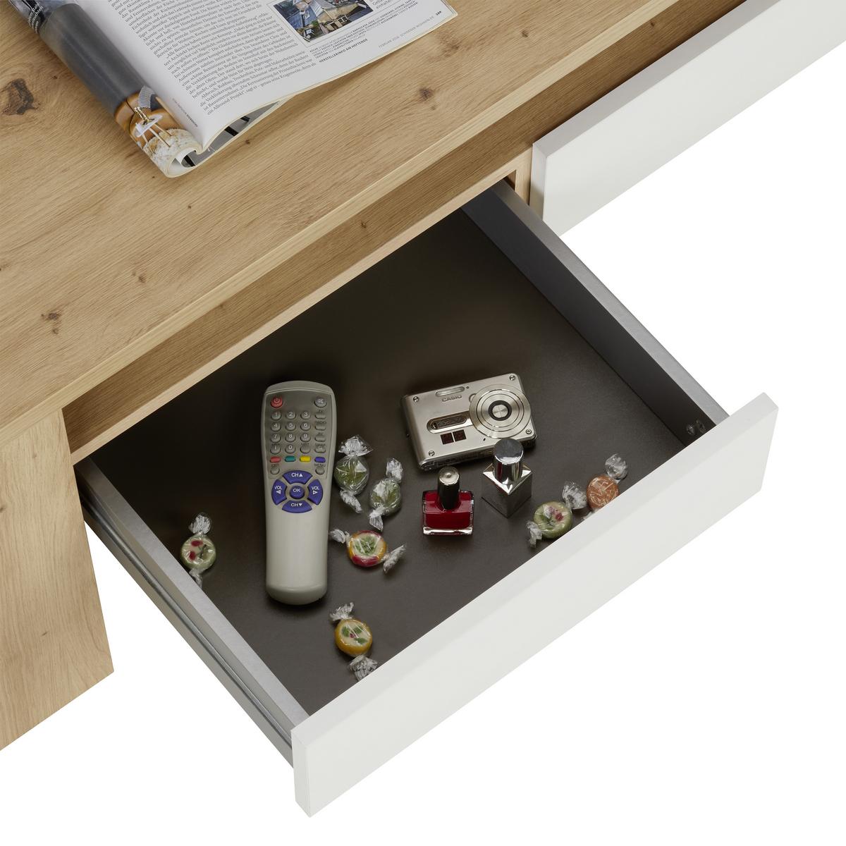 KONFERENČNÍ STOLEK MONOS - bílá/barvy dubu, Konvenční, kompozitní dřevo (110/65/44cm) - Mömax