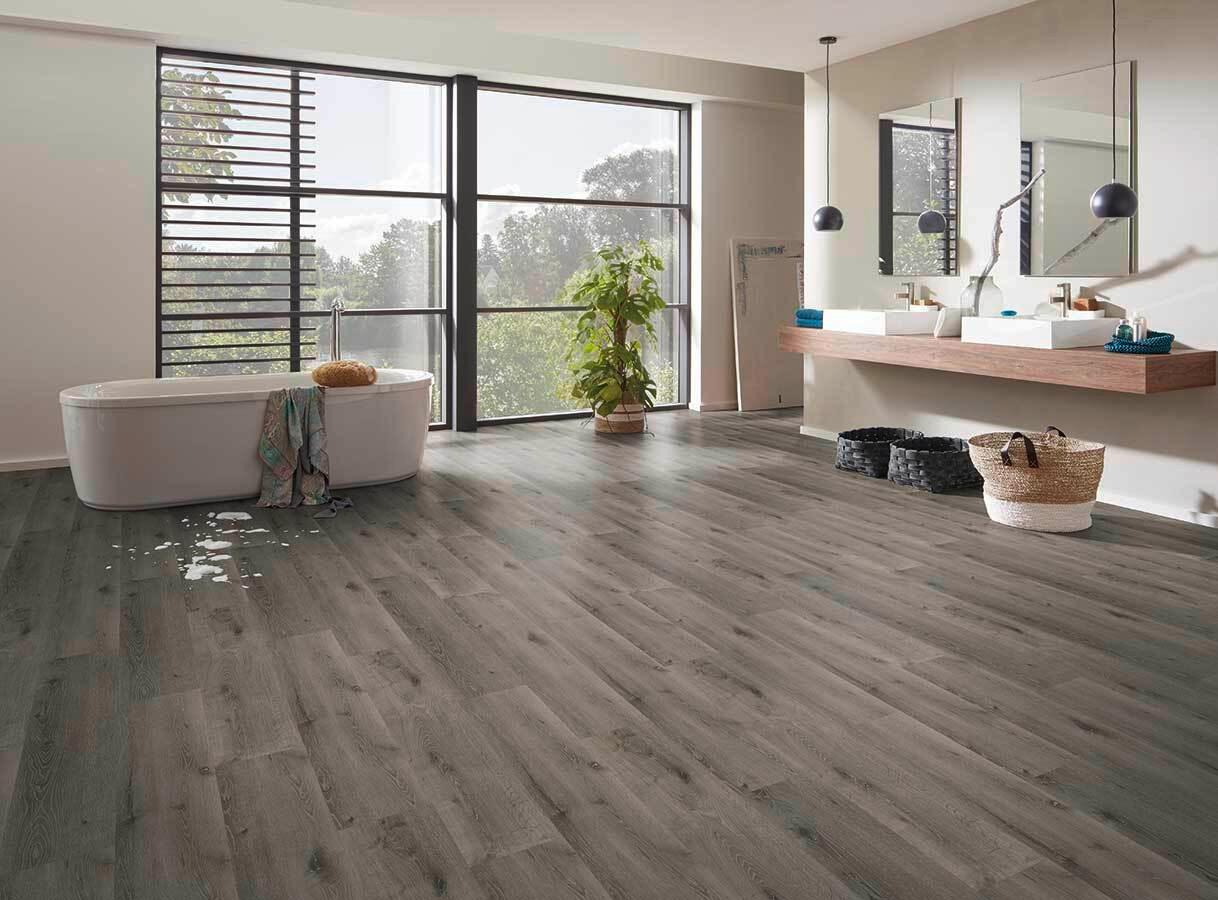 Designboden Eichefarben Landhausdiele Stärke 3,8mm - Eichefarben, Basics, Kunststoff (122/22.8/0.38cm)