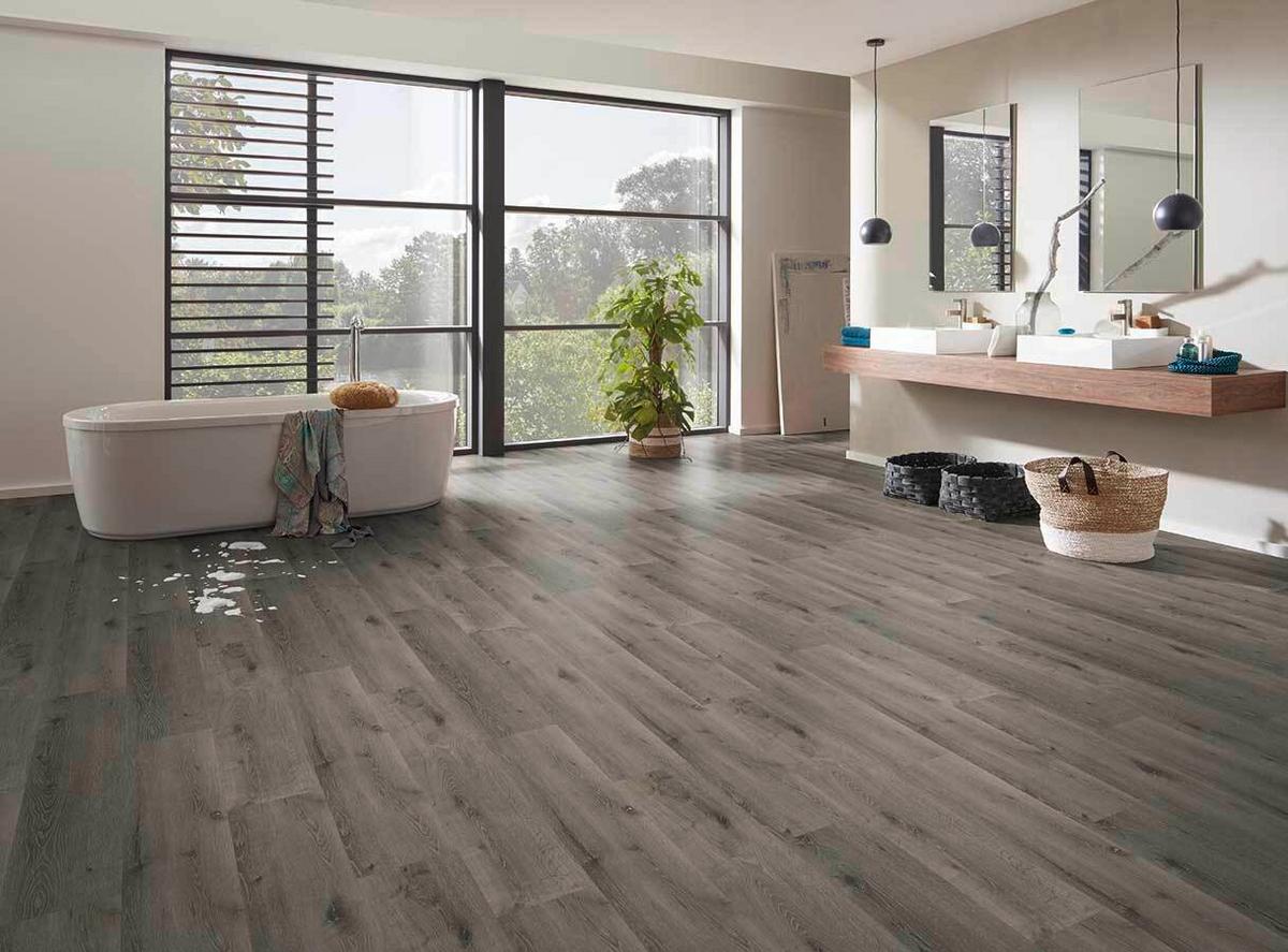 Designboden Eichefarben Landhausdiele Stärke 3,8mm - Eichefarben, Basics, Kunststoff (122/22.8/0.38cm)