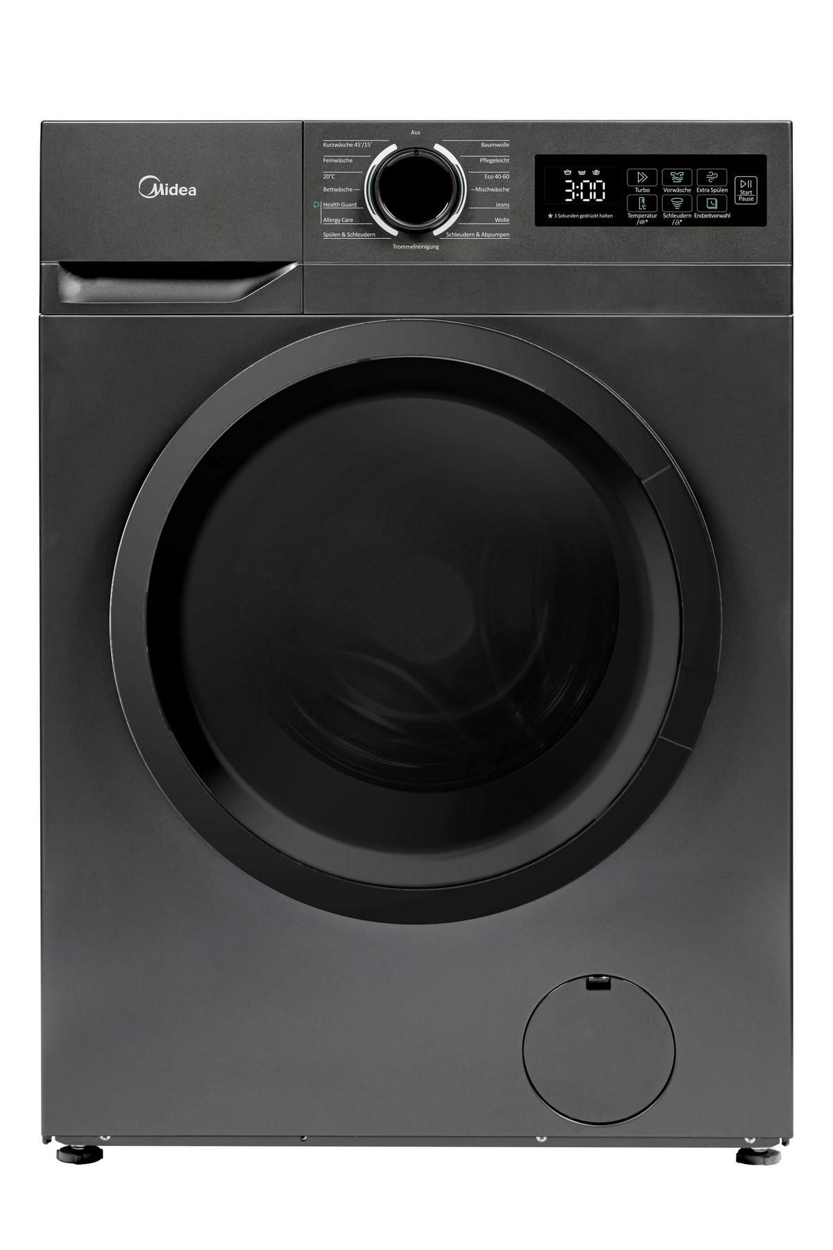 Waschmaschine Mf110w70u-12d - Anthrazit, Basics, Glas/Kunststoff (59.5/85/40cm) - Midea