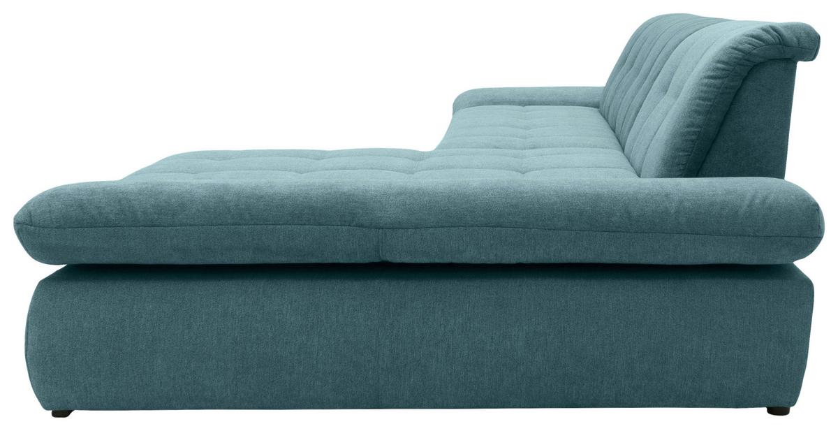 Ecksofa mit Armteilverstellung Moric Petrol Mikrofaser - Chromfarben/Petrol, KONVENTIONELL, Textil (300/172cm) - MID.YOU