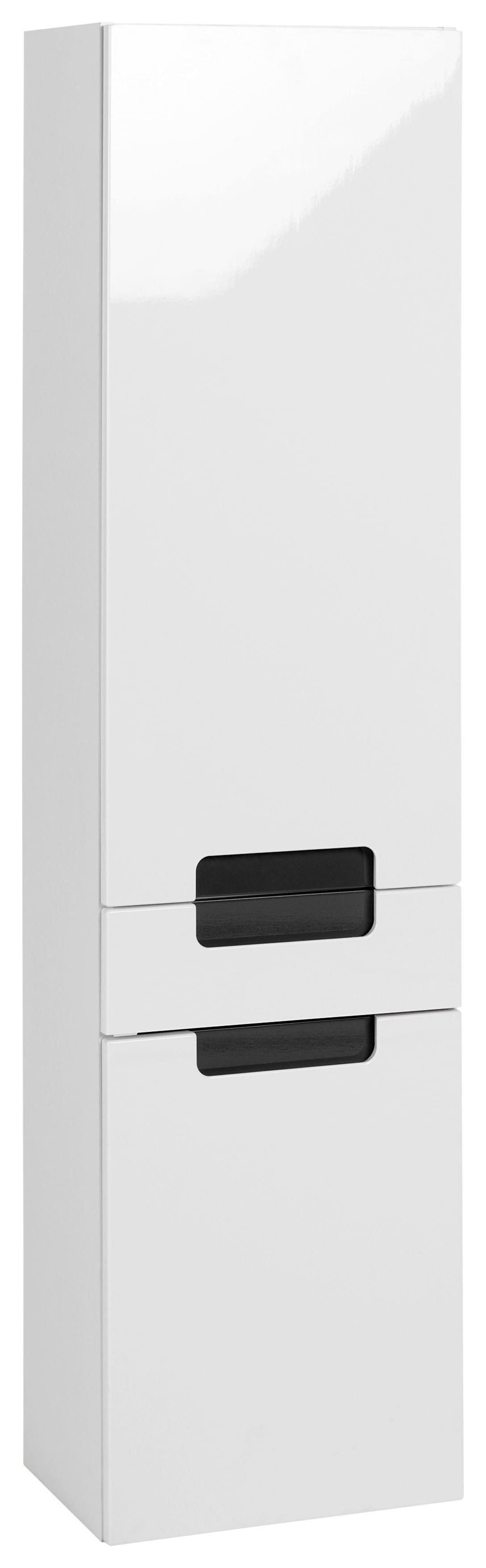 Hochschrank mit Türdämpfer Siena 40cm Weiß/Anthrazit - Anthrazit/Weiß, MODERN, Holzwerkstoff (40/154/27cm) - Held