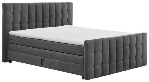 Boxspringbett Mendoza 6 - Anthrazit/Schwarz, MODERN, Holzwerkstoff/Textil (180/200cm) - MID.YOU