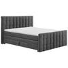 Boxspringbett Mendoza 6 - Anthrazit/Schwarz, MODERN, Holzwerkstoff/Textil (180/200cm) - MID.YOU