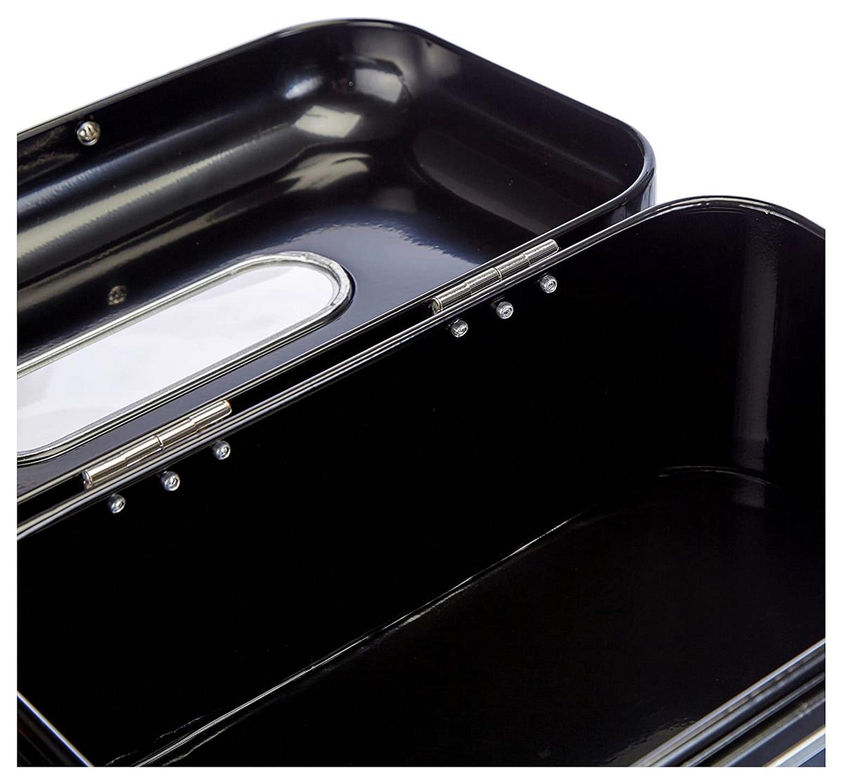 Brotkasten Echtwerk Brotkasten - Schwarz, Design, Metall (30/20/16,5cm) - Echtwerk