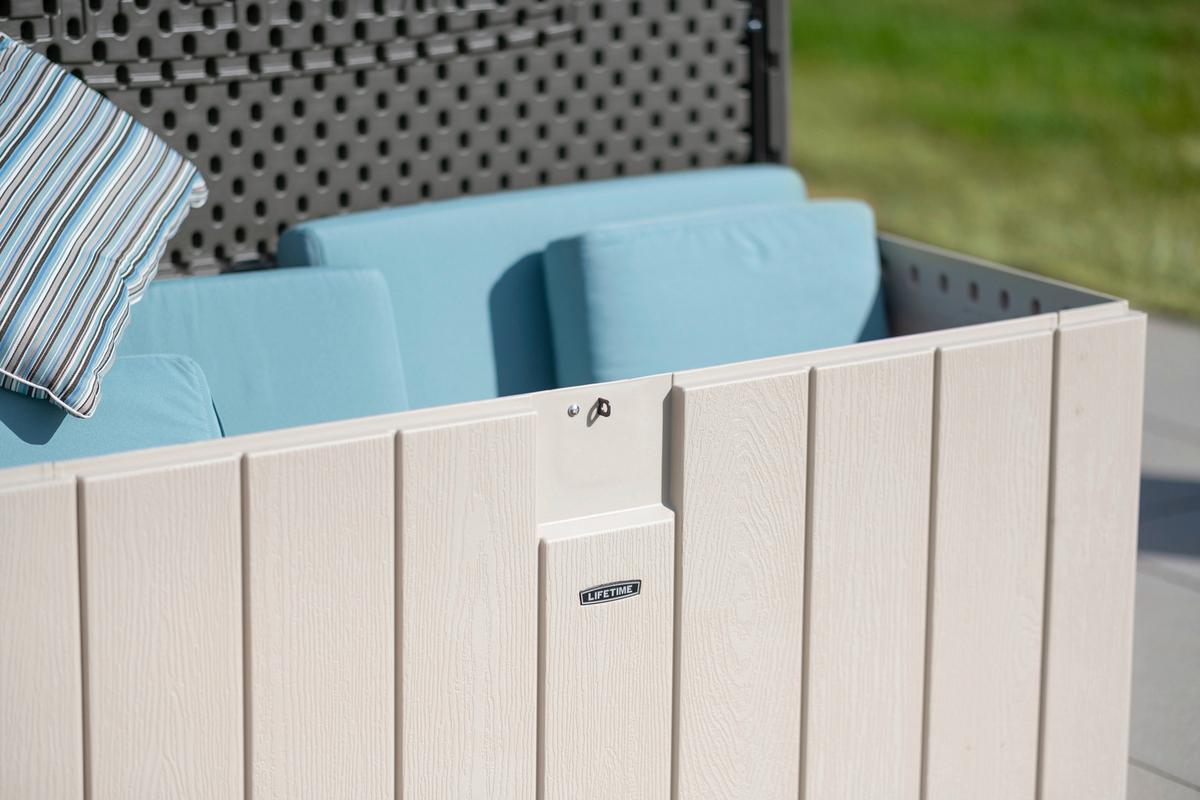 Kissenbox Wasserdicht 60254 151x69x72 Cm 568l Grau - Grau, Basics, Kunststoff (151/69/72cm)