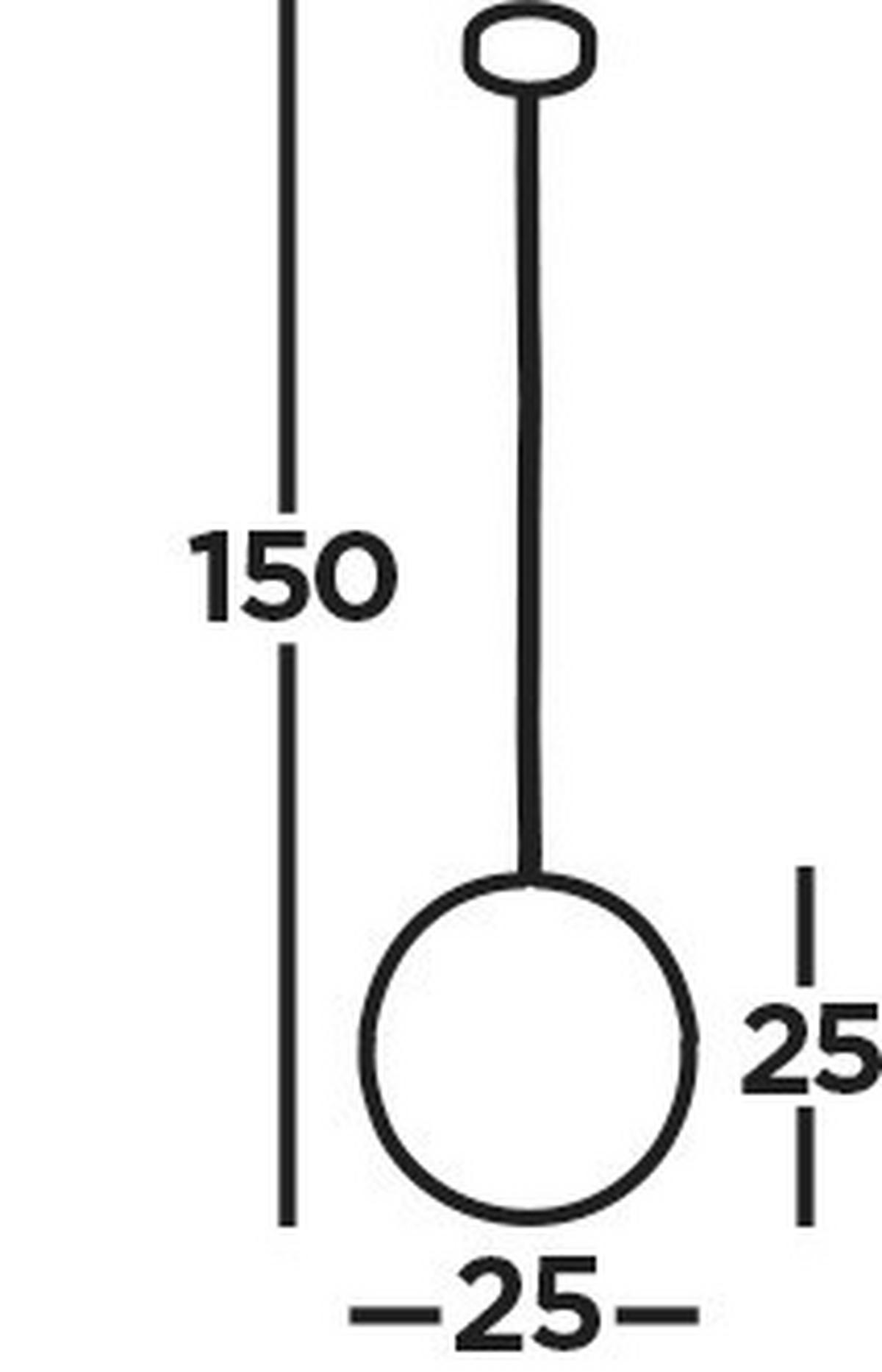Hängeleuchte Endor 24181sb - Messingfarben, Design, Glas/Metall (25/150cm)