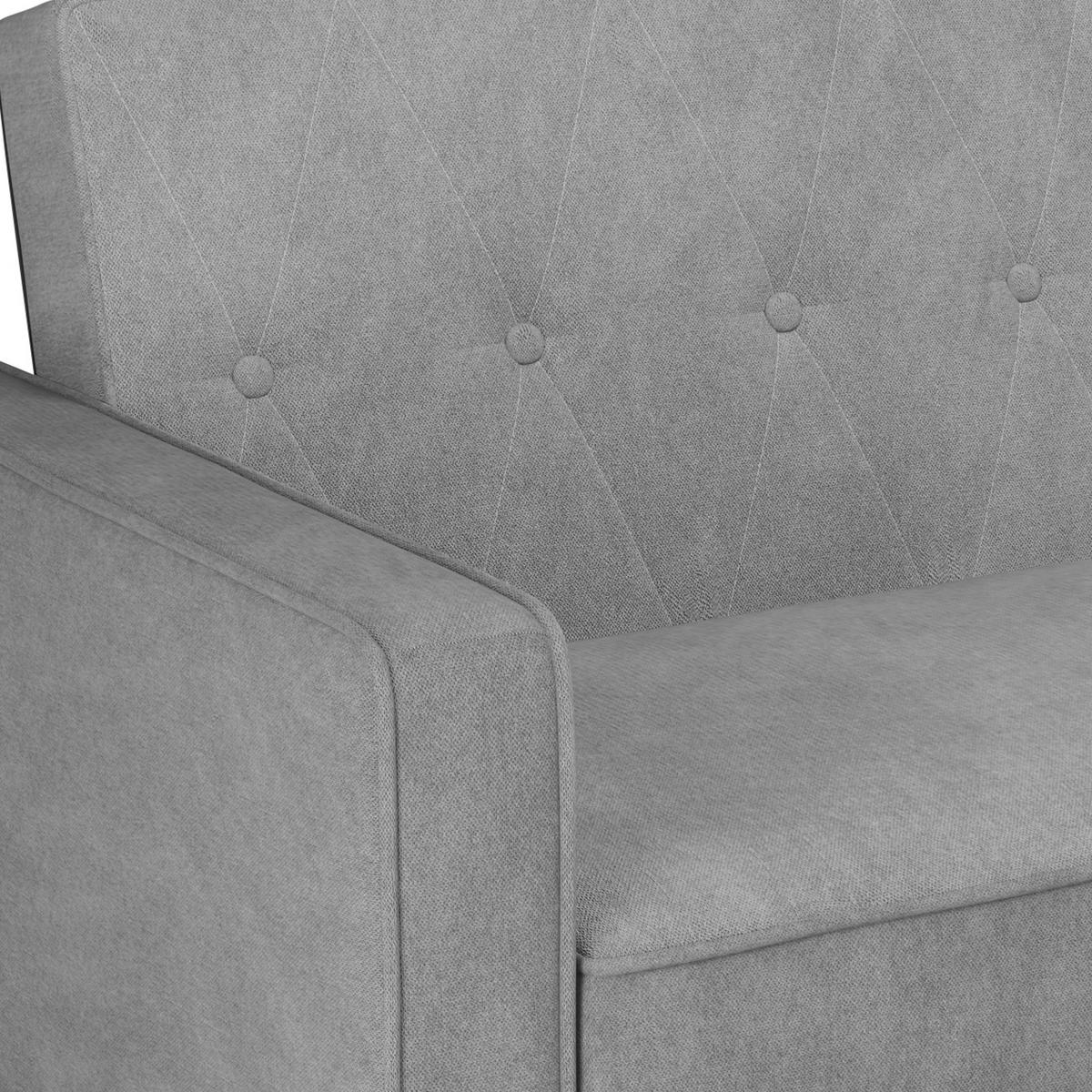 Schlafsofa Aarhus Anthrazit, mit Schlaffunktion - Anthrazit/Braun, Basics, Textil (213/81/86cm) - Livetastic
