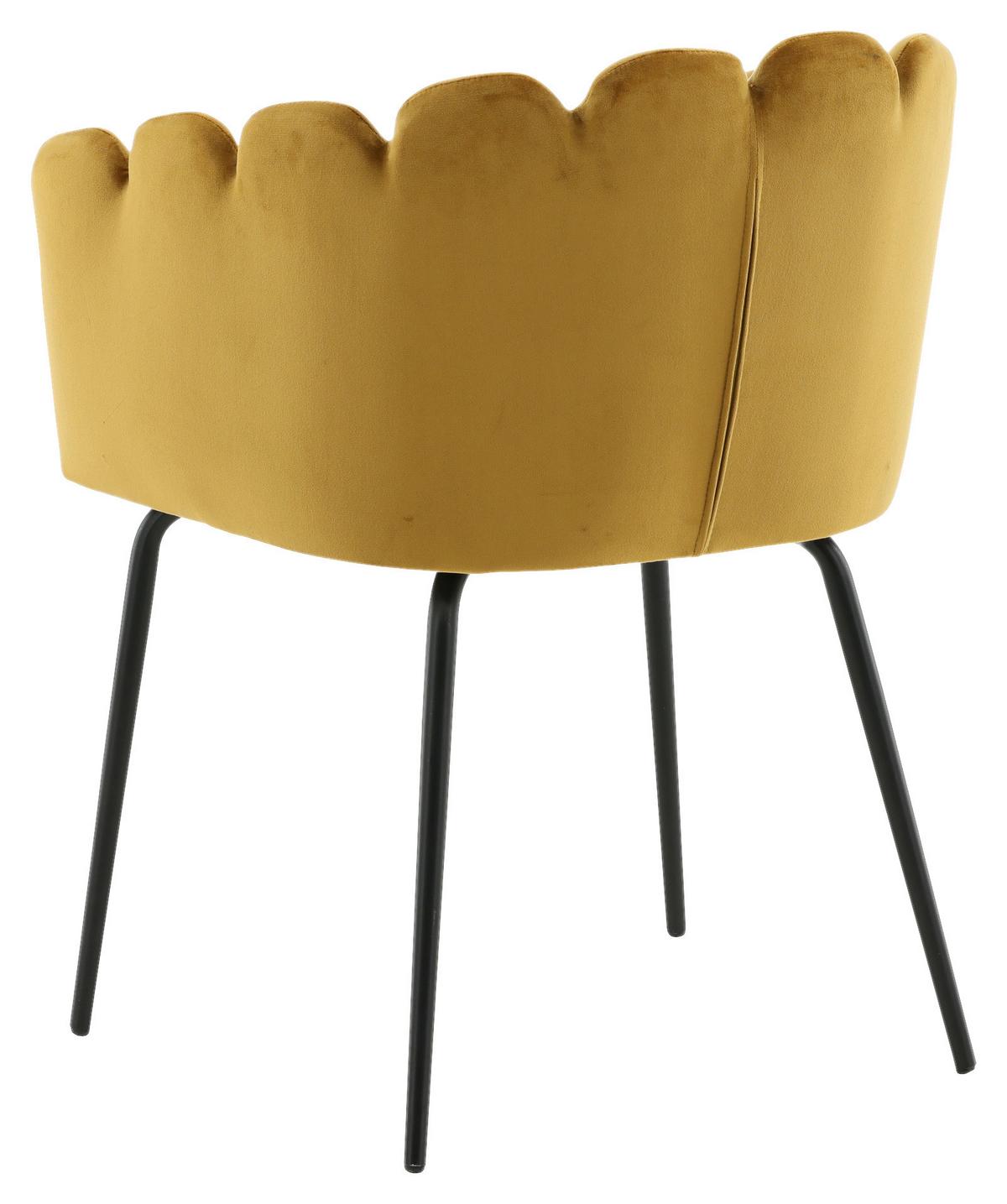 Stuhl Limhamn - Gelb, Design, Textil/Metall (61/76.56/54cm) - Livetastic