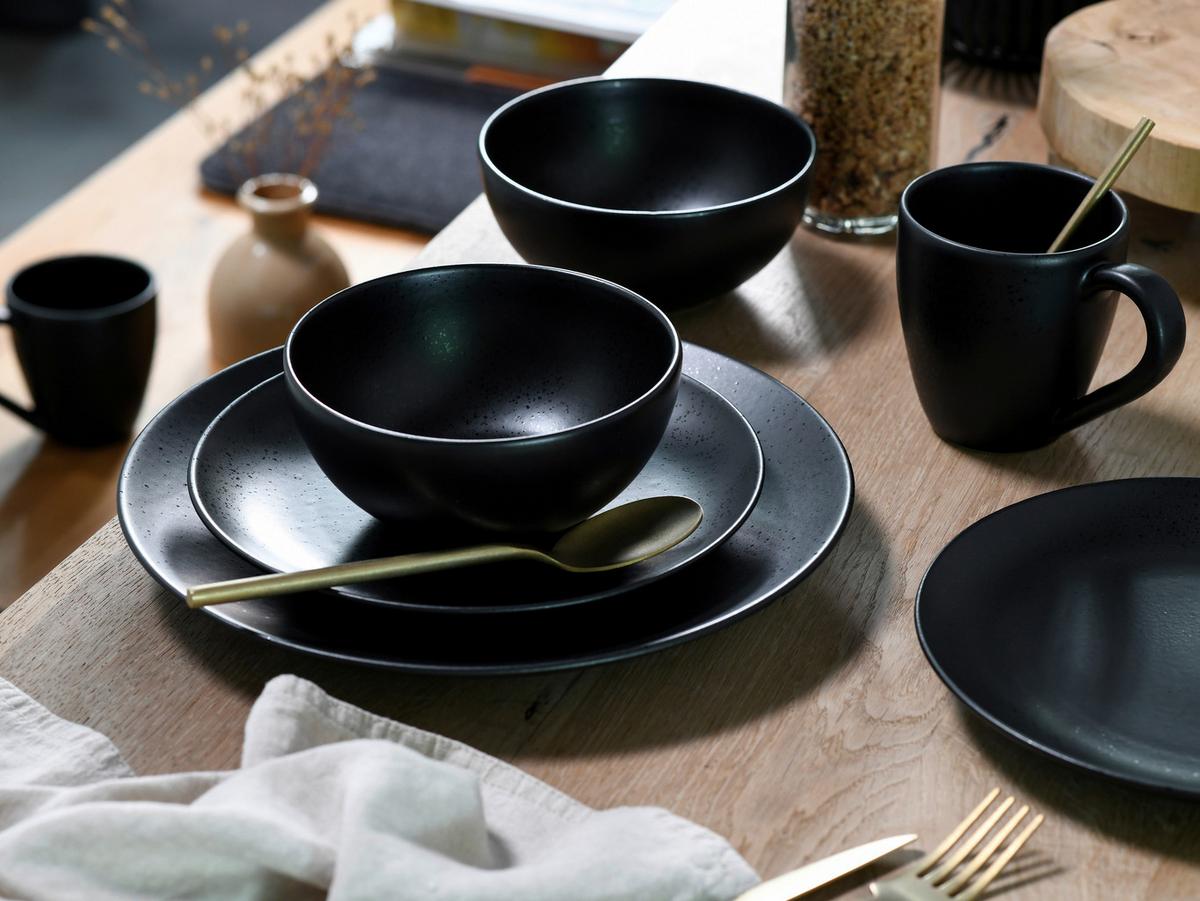 Kombiservice Magic Black Coup 8--Teilig., Schwarz - Schwarz, Basics, Keramik - Creatable