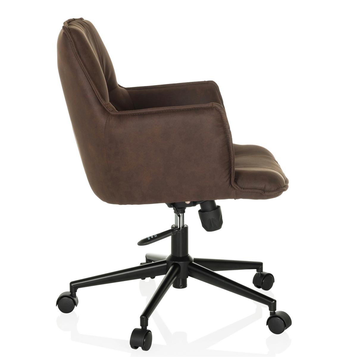 Drehstuhl Solao Life Dunkelbraun B: 54 cm - Dunkelbraun/Schwarz, MODERN, Kunststoff/Textil (54/85/70cm) - MID.YOU