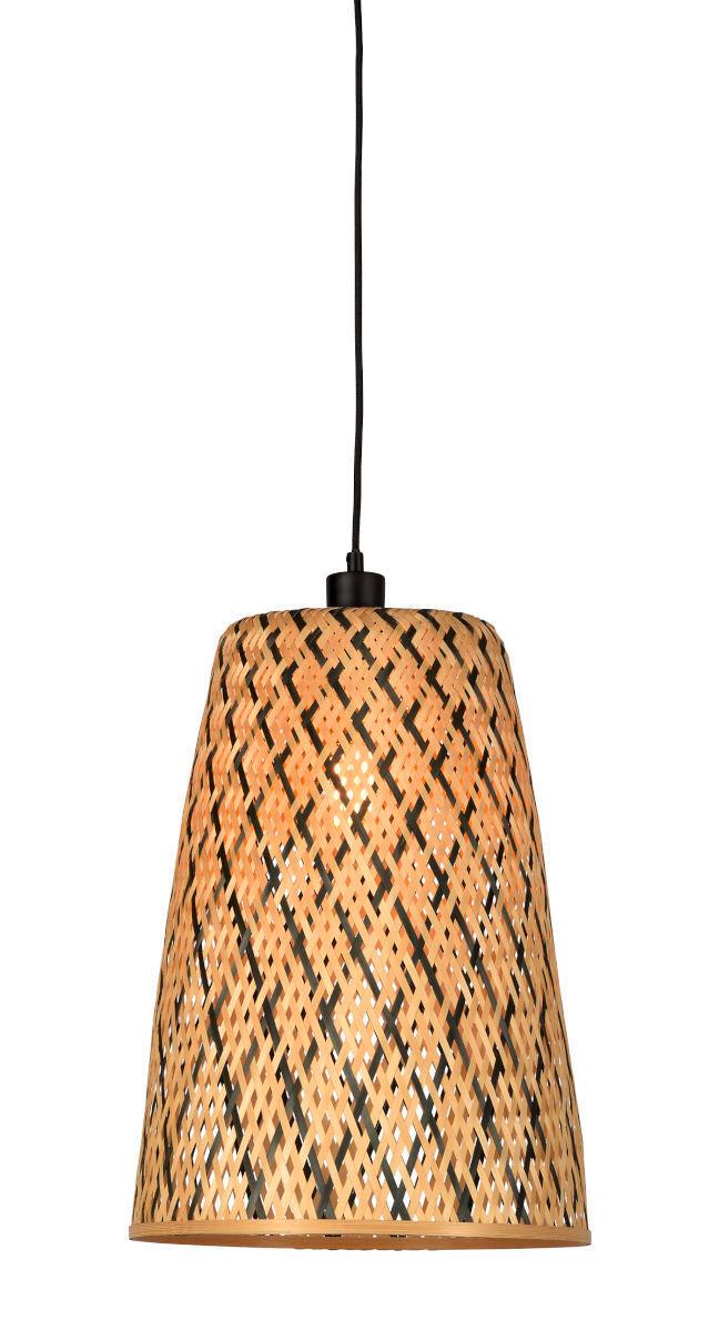 Hängeleuchte Kalimantan Naturfarben/schwarz B: 34 Cm - Schwarz/Naturfarben, Trend (34/34/48cm) - Good & Mojo