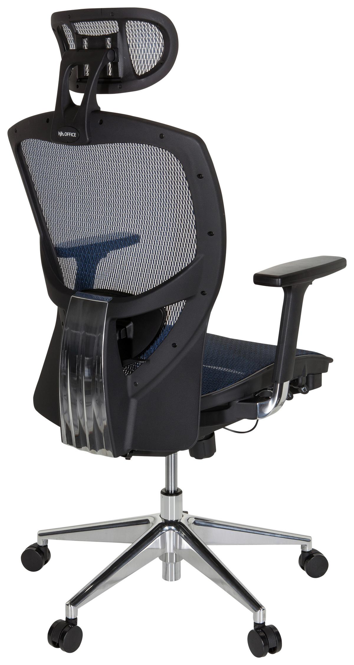 Bürostuhl Venus One Blau/schwarz Bis 120 Kg - Blau/Silberfarben, Basics, Kunststoff/Textil (61/148/48cm) - MID.YOU