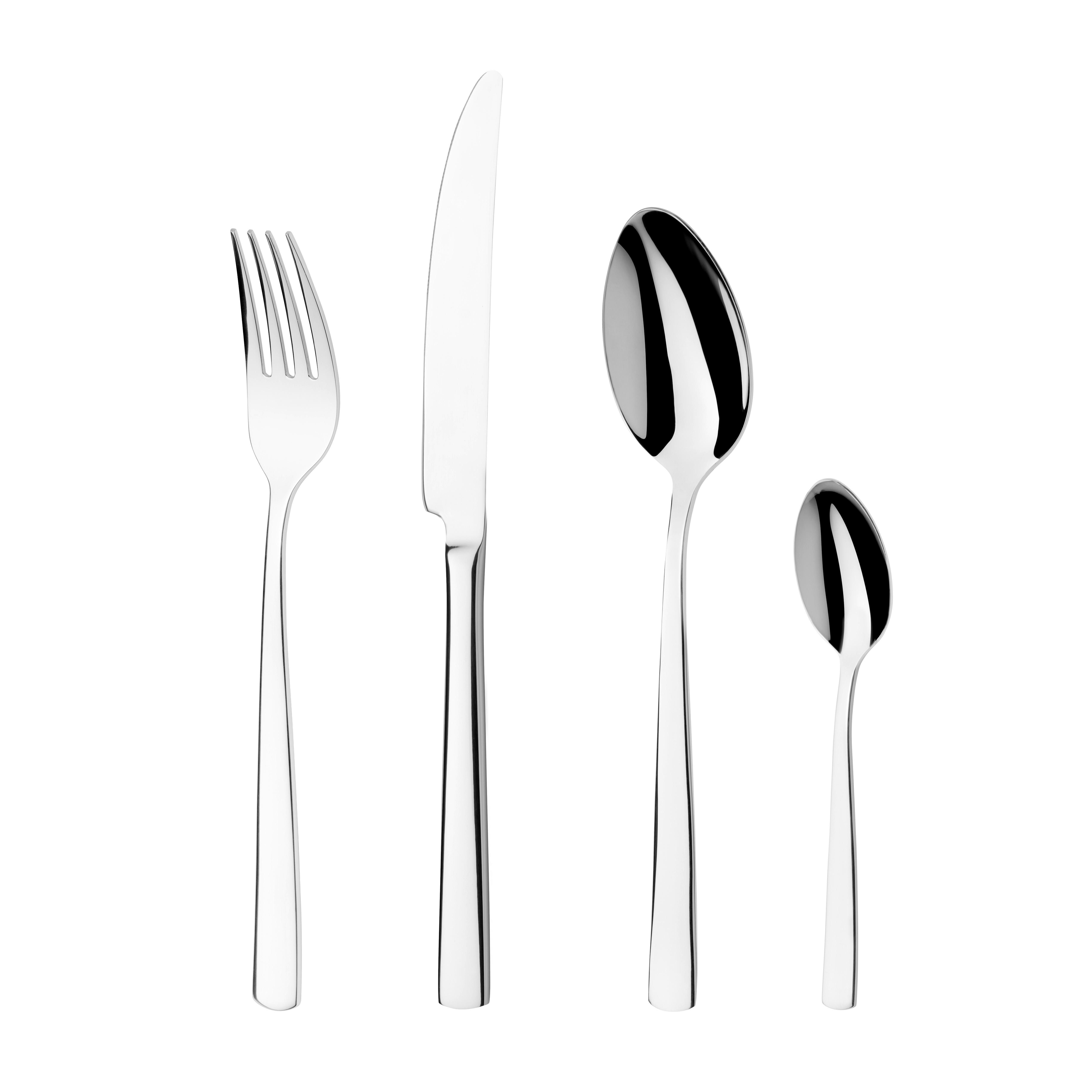 BESTECKSET SETTE 24TLG. - Silberfarben, Basics, Metall - Collini