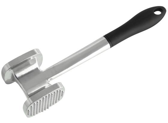 Tĺčik Na Mäso Franz - strieborná, kov/plast (27,5cm) - Fackelmann Tĺčik Na Mäso Franz - strieborná, kov/plast (27,5cm) - Fackelmann