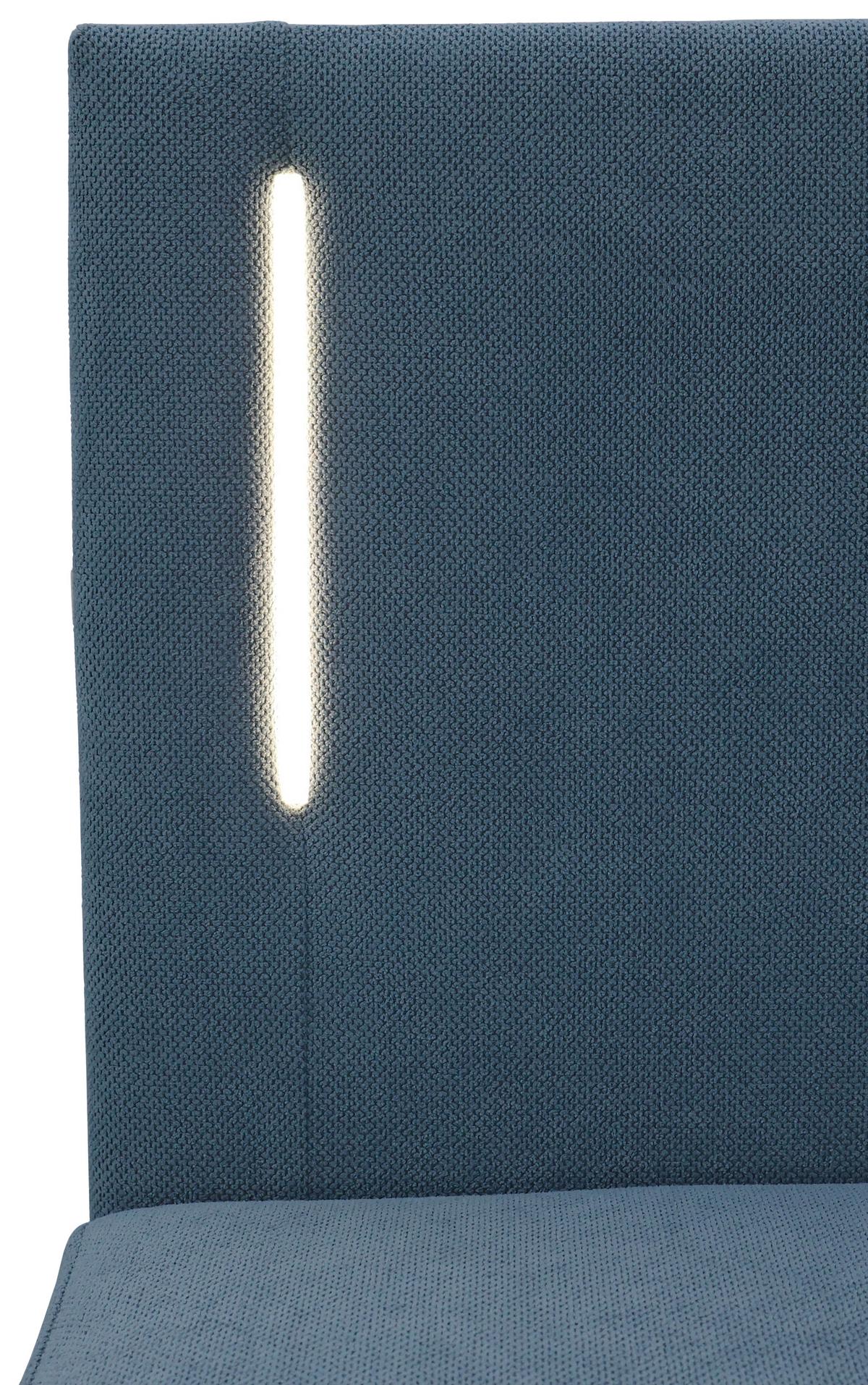 Boxbett Carlos 120 Hellblau B: 121 cm - Schwarz/Hellblau, Basics, Holzwerkstoff/Textil (121/110/210cm) - Livetastic