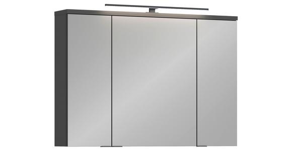 Spiegelschrank Manhattan Man Ll5 - Anthrazit, MODERN, Glas/Holzwerkstoff (100/72,6/19,7cm) - Luca Bessoni