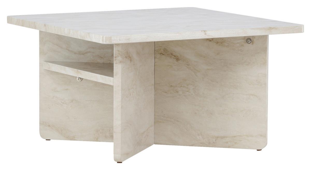 Couchtisch Ålesund - Beige, Design, Holzwerkstoff (75/75/42cm) - Livetastic