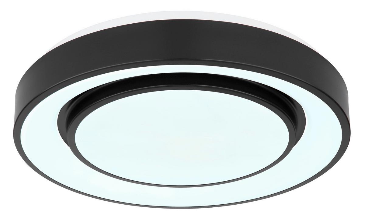 STROPNÉ LED SVIETIDLO SULLY - čierna/opálová, Design, kov/plast (38/7.5cm) - Globo