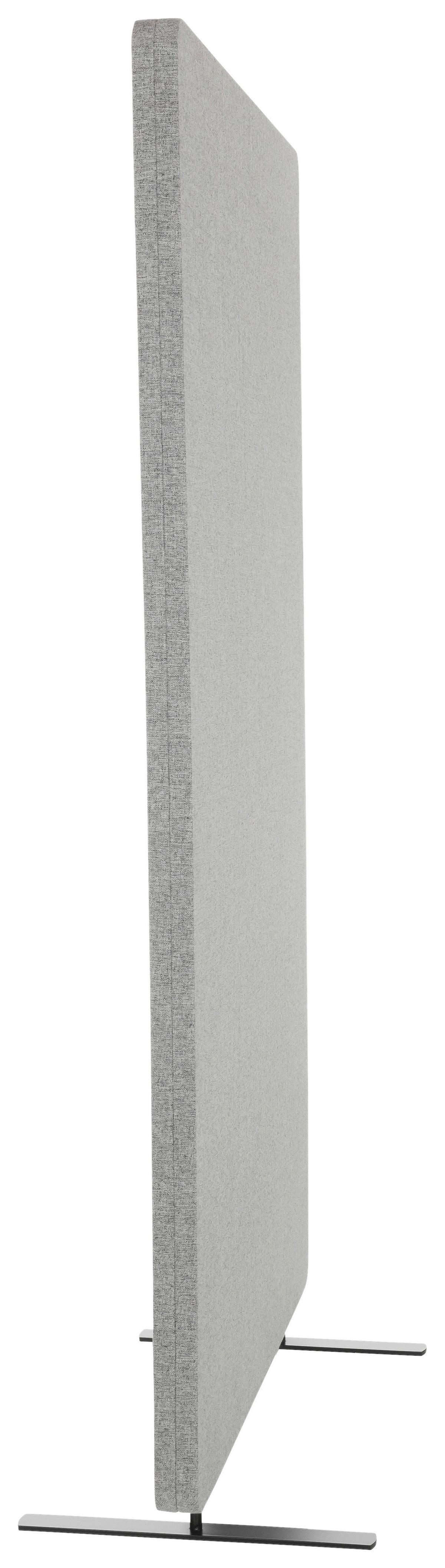 Trennwand Flexmiut Stand - Hellgrau, Basics, Kunststoff/Textil (80/142/35cm) - MID.YOU