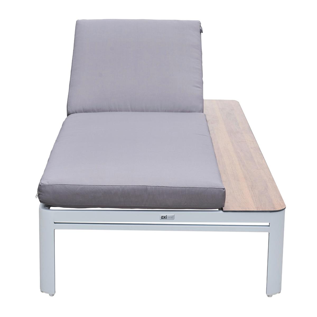 Gartenliege Kira - Eichefarben/Weiß, LIFESTYLE, Textil/Metall (200/89/32,5cm) - Ambia Garden