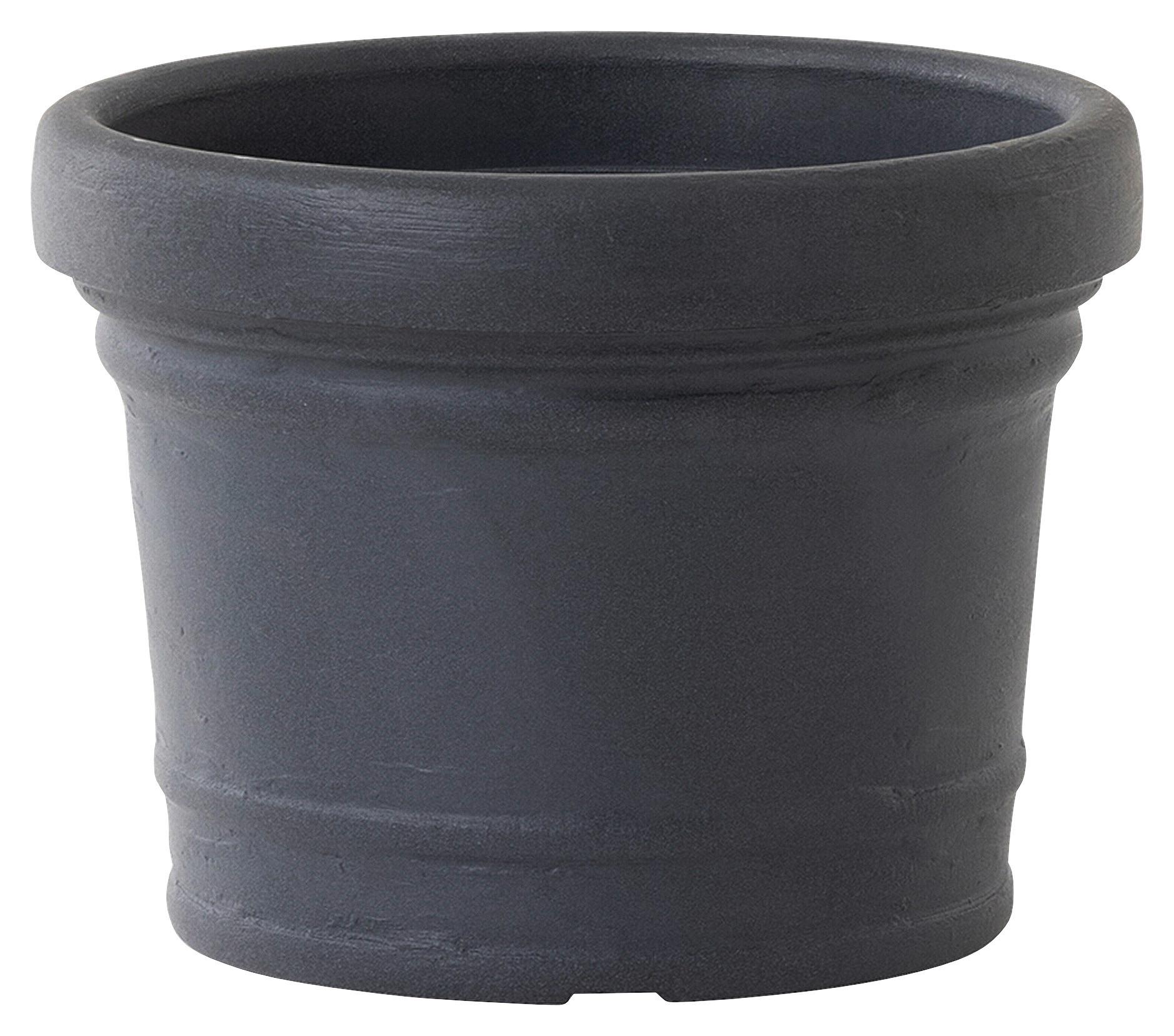 PFLANZENTOPF Anthrazit D: 60 cm rund - Anthrazit, Basics, Kunststoff (60/45cm) - Siena Garden