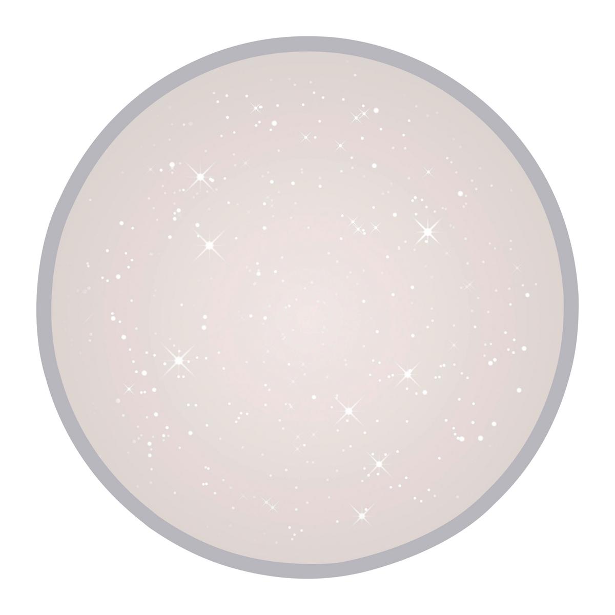 LED-Deckenleuchte, 24w 14295-21 - Silberfarben, Basics, Kunststoff/Metall (49,3/49,3/9,5cm)