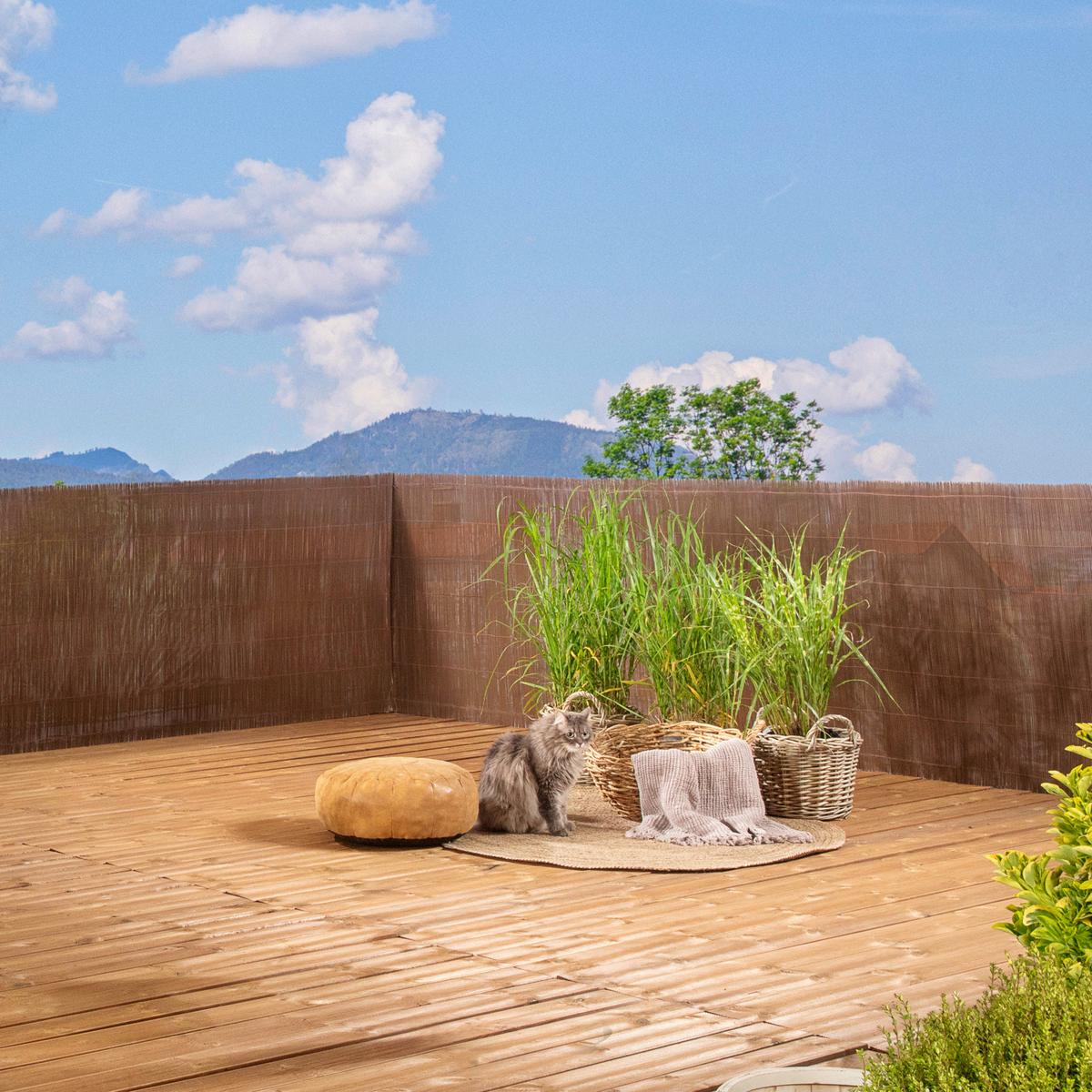 Sichtschutz Mimbre Naturfarben - Naturfarben, Basics, Kunststoff (300/150cm)