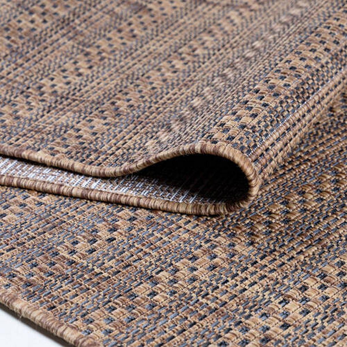 Outdoorteppich Zagora - Schwarz/Braun, Basics, Textil (120/170cm) - Novel