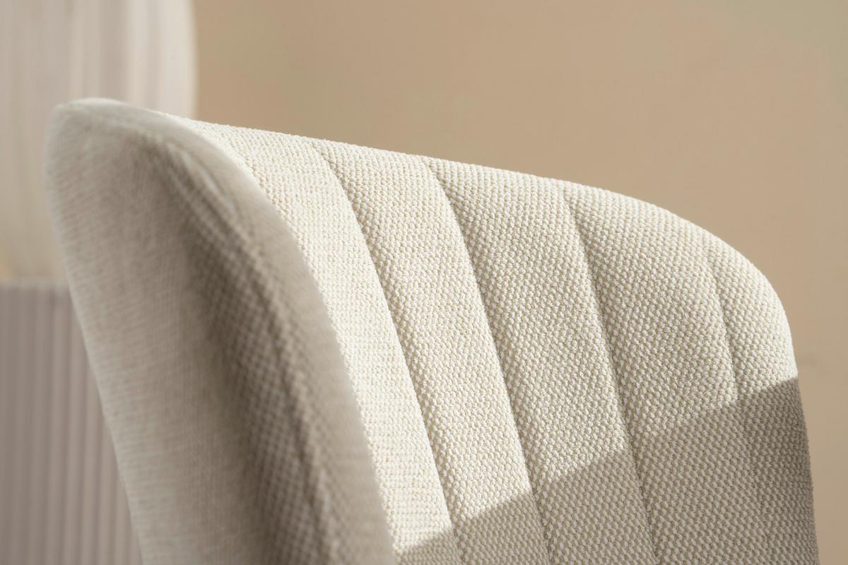 Vierfußstuhl Abbie Leinenoptik Beige, B: 52 Cm - Beige/Schwarz, KONVENTIONELL, Holz/Textil (52/82/60cm) - P & B