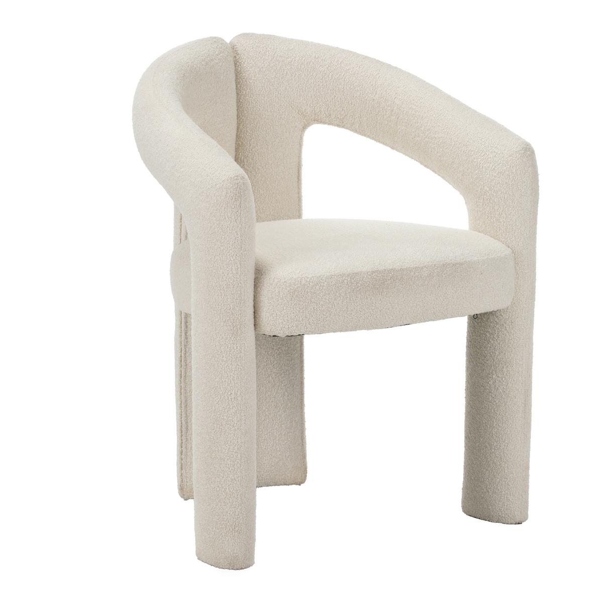 ARMLEHNSTUHL-SET Maro Elfenbein B: 60cm - Elfenbein, MODERN, Textil/Metall (60/78/57cm) - Livetastic