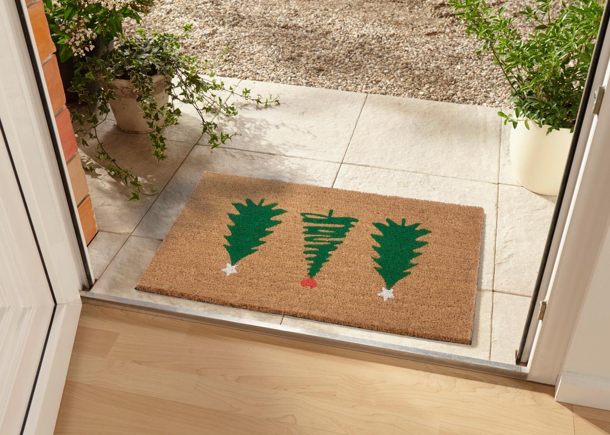 Kokosmatte Mix Mats Decorpinetrees 45x75 - Hellbraun/Dunkelgrün, KONVENTIONELL, Naturmaterialien (45/75cm) - Hanse Home